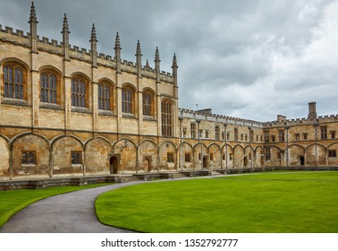 The View Of The Great Dining Hall  In The Tom Quad Of Christ Church. Oxford. England