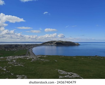 View of the Great Orme and Llandudno from the top of the Little Orme