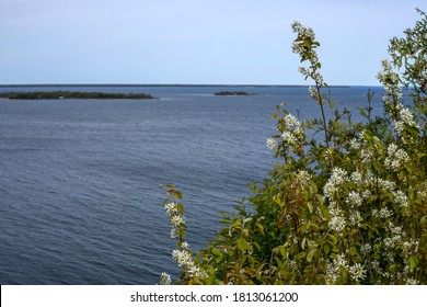 View Of Green Bay On Lake Michigan From Door Bluff Headlands Park, Door County, Wisconsin, USA