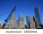 A view of Ground Zero in Lower Manhattan.