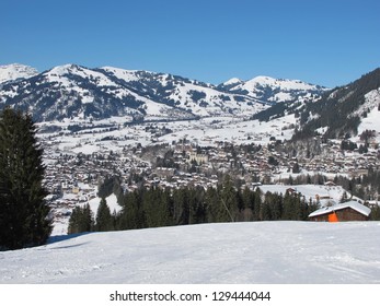 View Of Gstaad And Hotel Palace