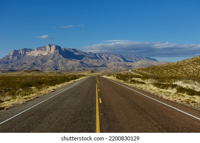 View Of Guadalupe Peak On Texas Highway 54￼￼