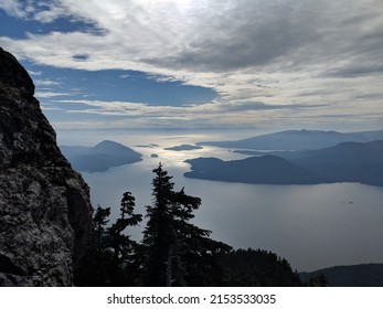 View Of The Gulf Islands From The North Shore Mountain Peaks In Vancouver Canada