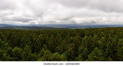 View from the Haidel lookout tower in national park Bavarian forest, Germany  - Shutterstock ID 2205463283