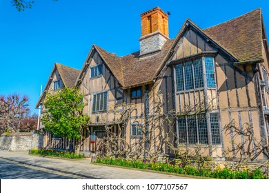 View Of The Hall's Croft In Stratford Upon Avon Where Daughter Of William Shakespeare Lived, England
