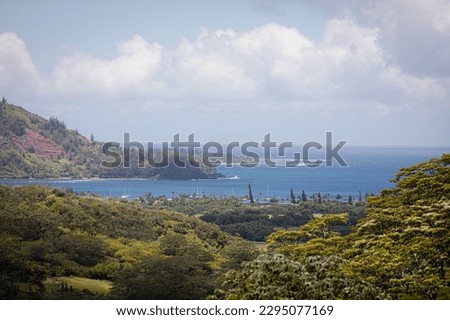 View of Hanalei Bay, island of Kauai, Hawaii