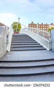 View Of Hapenny Bridge In Dublin, Ireland