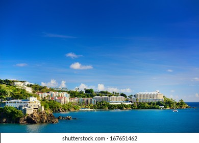 View of the harbor in St. Thomas, U.S. Virgin Islands. Photo taken on: November, 2012