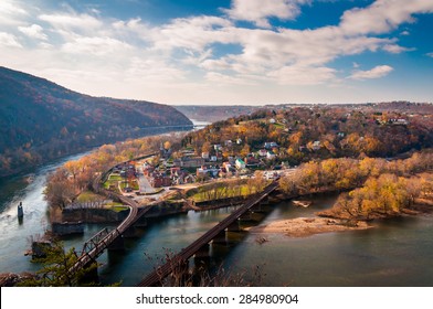 View Of Harper's Ferry And The Potomac RIver From Maryland Heights.