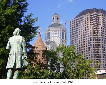 View Of Hartford Skyline From Bushnell Park