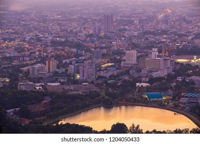 The View Of Hat Yai City, Songkhla Province, Thailand.