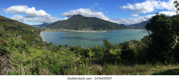 View Of Havelock And Mahau Sound From Cullen Point Lookout, South Island, New Zealand