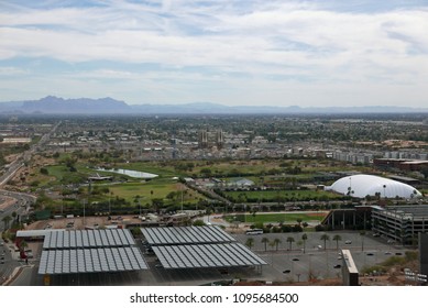 View From Hayden Butte Over The City Of Tempe, Arizona