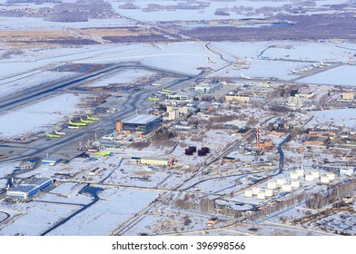 View From Height On The Tolmachevo Airport In Novosibirsk