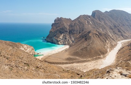 View to Hidden Beach near Mughsayl (Salalah) from Sultan Qaboos Street Sultanate of Oman - Shutterstock ID 1503482246