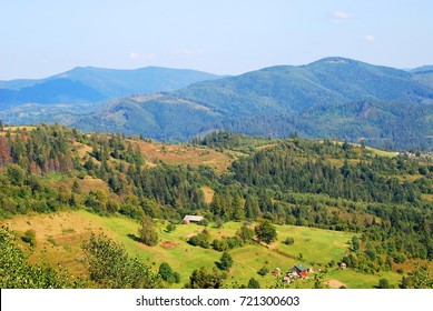 View of high mountain landscape in Carpathian, Ukraine - Shutterstock ID 721300603