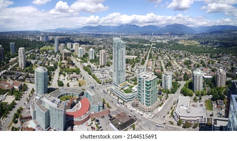 View From High Rise Roof To High Rise And Vancouver North Shore