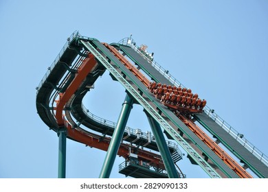 View of a high rollercoaster ride