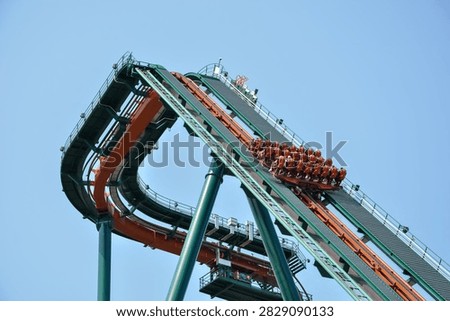View of a high rollercoaster ride