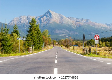 View of High Tatras mountains in northern Slovakia, Europe. In the background peak Krivan (high 2494,7 m) - a symbol of Slovakia.