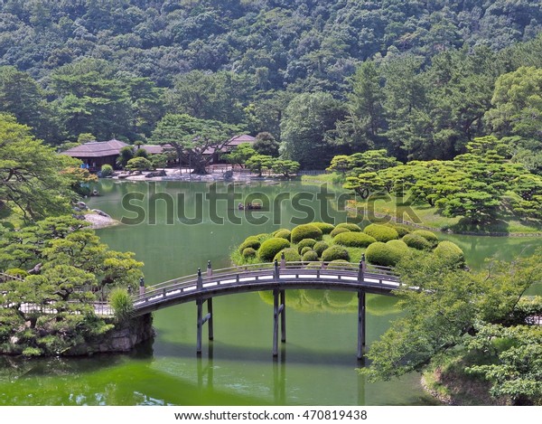View Hill Ritsurin Garden Takamatsu City Stockfoto Jetzt
