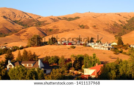 View of hills in Fremont, California