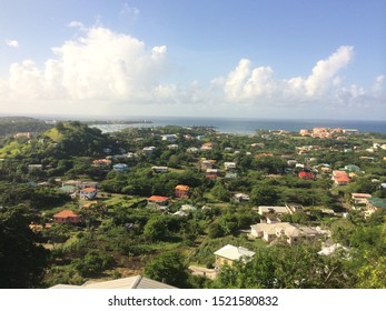 View From Hilltop In Grenada, West Indies