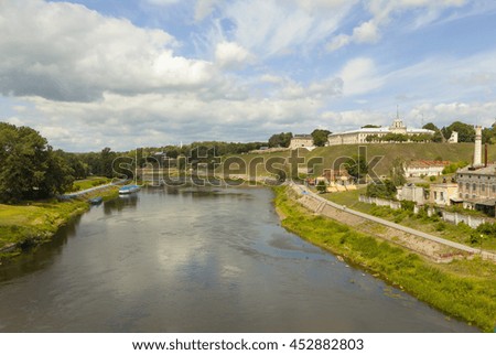 View of the historic center of Grodno and Neman River. Belarus