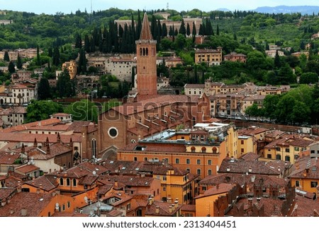 Similar – View of the roofs of the old town of Verona from the Torre dei Lamberti, Italy