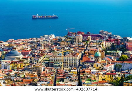 View of the historic centre of Napoli - Italy