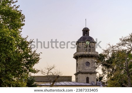View of the historic Clock Tower, in Varna, Bulgaria