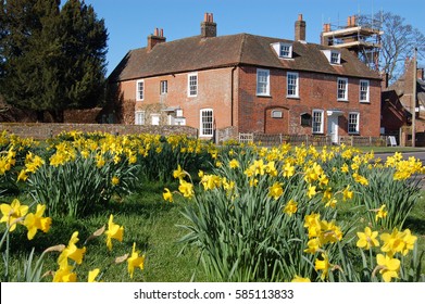 View Of The Historic Home Of The Novelist Jane Austen In The Village Of Chawton In Hampshire.  The Author Wrote Some Of Her Famous Books While Living In This Quiet Village Near Alton.