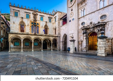 View at historic square in city center of famous Dubrovnik town, Croatia Europe. - Powered by Shutterstock