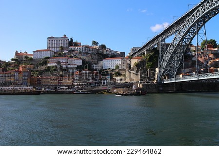 Similar – View to the old town Porto and Ponte Dom Luís I