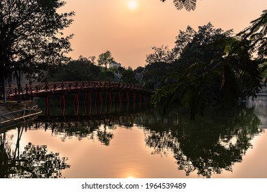 View Of Hoan Kiem Lake And Ngoc Son Temple
