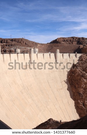 Similar – Image, Stock Photo Hoover Dam Panorama USA