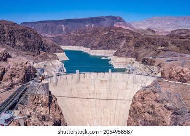 A View Of The Hoover Dam And Lake Mead From The Pat Tillman Memorial Bridge