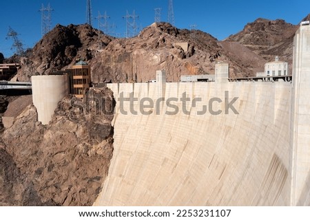 Similar – Image, Stock Photo Hoover Dam Panorama USA