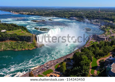 The view of the Horseshoe Fall, Niagara Falls, Ontario, Canada