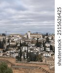 The view of houses from the neighbourhood of Sacremento as viewed from Alhambra.