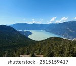 View of Howe Sound from the Squamish sea to sky gondola.