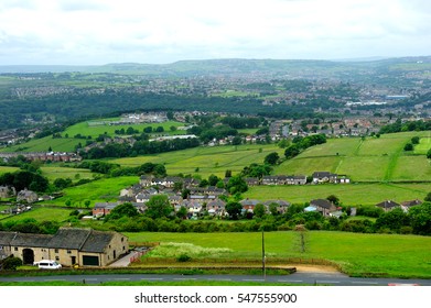 View Of Huddersfield Town From Castle Hill, England, UK