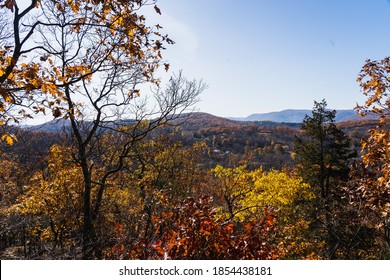 View Of The Hudson Valley During The Fall, From A Mountaintop In Cold Spring, NY