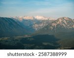 View of huge mountain scenery Dachstein glacier in Styria in Austria