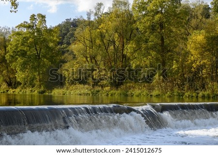 View at the Humber river in Toronto, Canada during the fall season at sunset time Stock photo © 