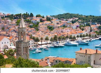 View Of Hvar City In Croatia