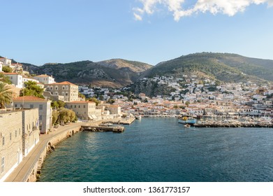 View Of Hydra Old Town And Port, Greece
