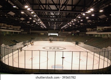 a view of an ice hockey stadium