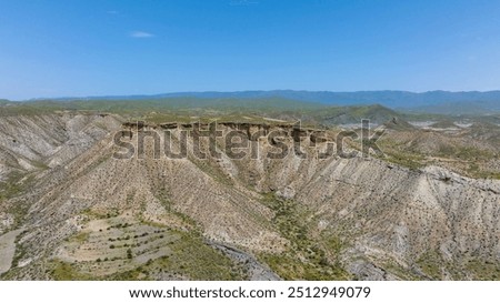 view of the immense Taberna desert in the province of Almeria, Spain