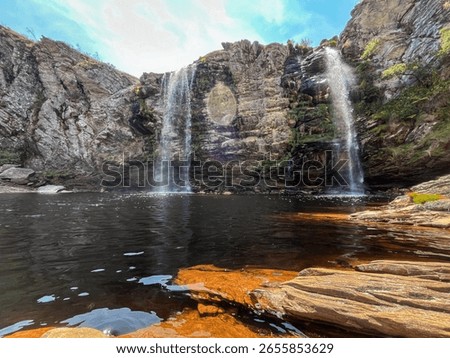 view of the imposing waterfall
